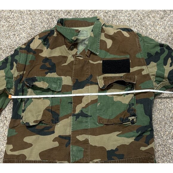 USGI Woodland Camo BDU Ripstop Jacket Small Long – Vintage Military Issue - Picture 10 of 15